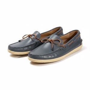 🛥️ Tod’s Blue Pebbled Leather Boat Shoes | Men’s‎ Size 7